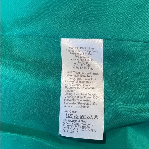 J crew linen blend Vibrant Green Women's Blazer suit jacket size 6 business - Picture 4 of 6